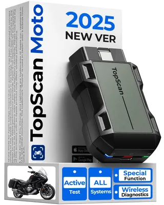 Produktbild von TOPDON TopScan Motorrad OBD2 Diagnosegerät für Harley, Ducati, BMW, Yamaha