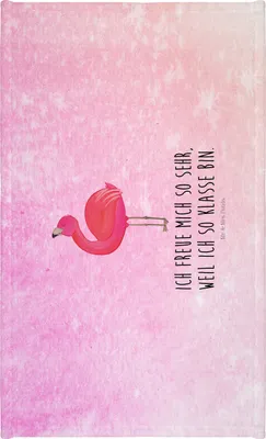 Produktbild von Mr. & Mrs. Panda Flauschtuch Flamingo Stolz - Aquarell Pink - Geschenk, Baumwollhandtuch, Frotteehandtuch, Mama, gesichtstuch, kleines Handtuch, Freude