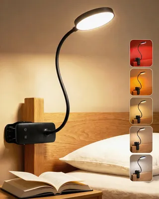 Immagine prodotto di Lampada da lettura a clip ricaricabile, con 5 modalità e dimmerabile
