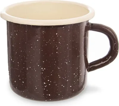 Zdjęcie produktu dla Kubek emaliowany Orion w stylu retro 0,4l 8 cm brązowy