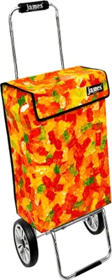 Produktbild von James Einkaufstrolley - JELLY - stabiler Einkaufswagen mit individuellem Design - einfarbig: orange in Ausführung: Chrome19