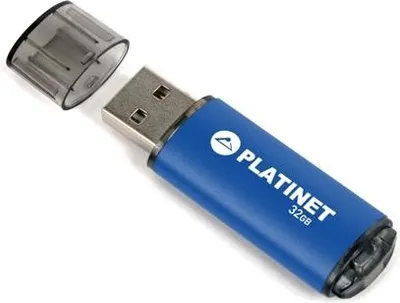 Produktbild von Platinet PMFE32BL, 32 GB, USB Typ-A, 2.0, 22 MB/s, Kabel, Blau