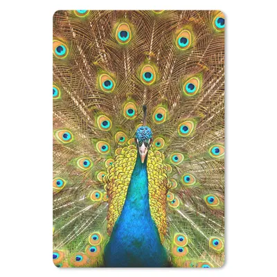 Produktbild von MuchoWow® Mauspad Mousepad Pfau - Vogel - Blau 18x27 cm - Mousepads - Maus Mat - Pad - Mausunterlage