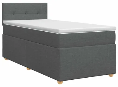 Obrázok produktu pre vidaXL Box spring posteľ s matracom tmavosivá 100 x 200 cm látka