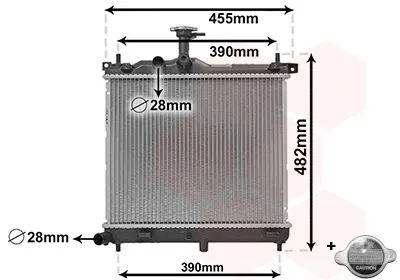 Produktbild von VAN WEZEL 82002291 Kühler Wasserkühler Motorkühler für HYUNDAI i10 (PA)