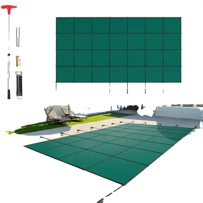 Image de VEVOR Bâche pour piscine 6,1 x 11,6 m Bâche pour piscine Couverture pour piscine Verte