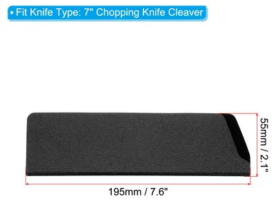 Produktbild von 195x55mm Messerschutzhš¹lle fš¹r 178mm/7" Hackmesser, Universal Messerscheide aus ABS Klingenschutz Messertasche mit Beflockte Futter fš¹r Kš¹chen Haushalt Hotel, Schwarz