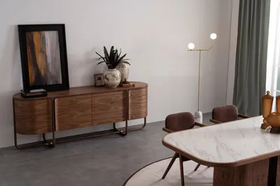 Image de Marron Luxe Bois Commode Moderne Sideboard Salon Meubles Console