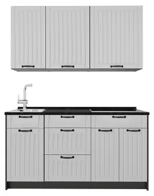 Immagine prodotto di Cucina monoblocco Vicco Fame-Line Bianco rustico/Antracite 150 cm, PL Antracite, Model 64771