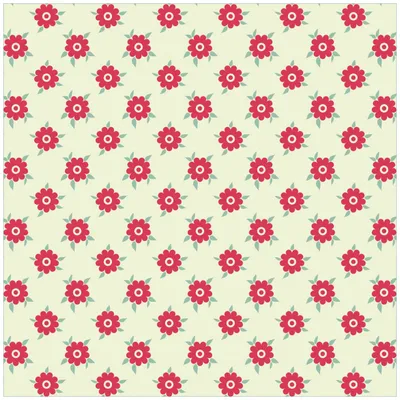 Produktbild von Wallario Magnet für Kühlschrank / Geschirrspüler, magnetisch haftende Folie - 60 x 60 cm, Motiv: Muster mit Blüten und Blättern