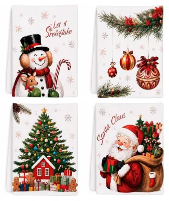 Immagine prodotto di Set di 4 strofinacci per Natale