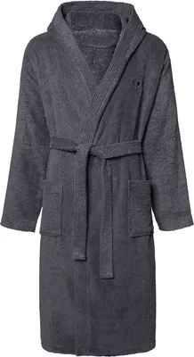 Produktbild von Chiemsee Uni Bademantel mit Kapuze 100% Baumwolle Gr.S - XXL grau, Bekleidungsgröße:S