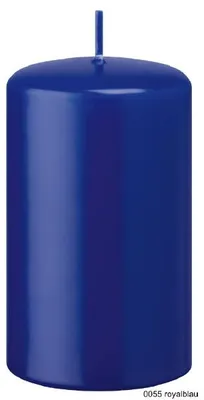 Produktbild von Flachkopf-Stumpenkerzen Royalblau 200 x Ø 40 mm, 4 Stück