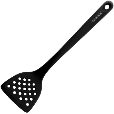 Image de Retourneur perforé - silicone - noir | Culinaris