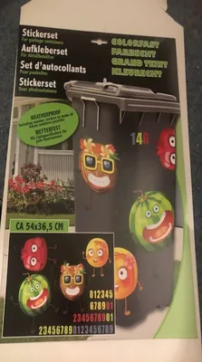 Produktbild von Hochwertiger wetterfester Mülltonnen Aufkleber mit Hausnummern-Zahlen 54x36 cm
