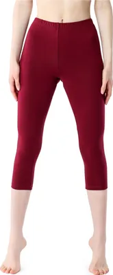 Image de Leggings 3/4 pour femme Bellivalini en viscose BLV50-204 (bordeaux, M)