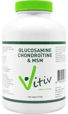 Productafbeelding van Vitiv Glucosamine Chondroitine Msm (180 tabletten)