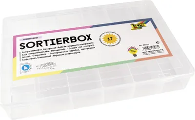 Image de folia 43001 folia Sortierbox, aus PP, 17 Fächer, transparent