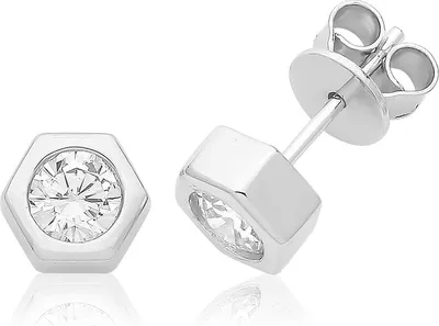 Produktbild von Chice 925 Sterling Silber (Rhodiniert) Damen - Paar Ohrstecker mit Zirkonia - 6mm*6mm; TRS33396