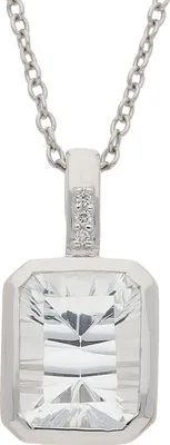 Produktbild von JuwelmaLux Anhänger 333/000 (8 Karat) Weißgold mit Topas und Brillant JL24-02-0053
