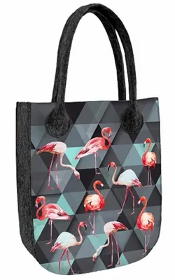 Obrázok produktu pre Taška z filcu CITY »Flamingo«, farba antracit, model FCA07