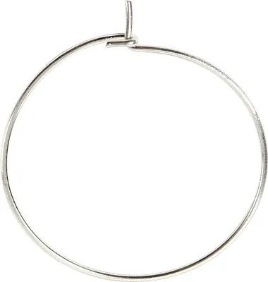 Produktbild von Creativ Company Ohrring, D 20 mm, versilbert, 8 Stück 1 Box