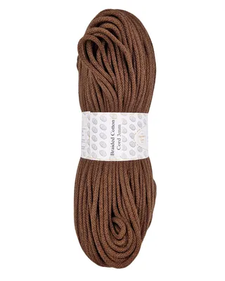 Produktbild von Baumwollkordel mit einem Kern 3mm 100m, Makrameegarn, Makrameekordel, Häkelkordel, Makrameekordel, Naturgarn, 3mm Kordel, geflochtene Baumwollkordel