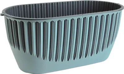 Image de 1+1 Piano Bac à fleurs Sauge verte Serinova avec écoulement d'eau Jardinières 32 cm