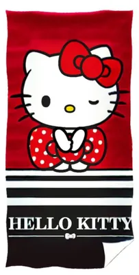 Produktbild von Hello Kitty Duschtuch Badetuch Strandtuch 70 x 140 cm / 100% Baumwolle