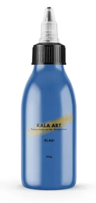 Produktbild von KALA ART Farbpigmente für Gießpulver - 150ml (Blau) für Bastelgips - Abtönfarbe für Bastelbeton, Reliefgießpulver & Modelliermasse - Zubehör zum Gips gießen Deiner kreativen Projekte