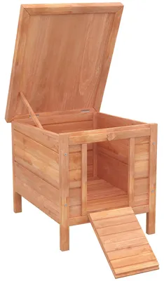 Produktbild von Kleintierhaus mit Rampe aus Holz in Grün und Natur
