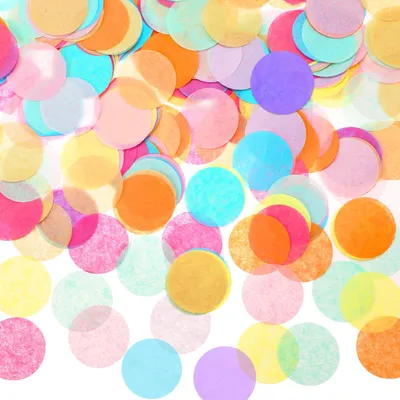 Productafbeelding van Confetti - Ronde papieren confetti - Decoratie voor feesten en knutselwerkzaamheden - 15.000 stuks, 2,5 cm, in verschillende kleuren