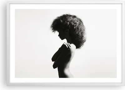Produktbild von Gerahmtes Poster - Weißer Rahmen - Frau Nacktheit Körper - 70x50 cm - Wand Bild - Wanddeko - Wandbilder - Kunstposter - Wandposter - Bilderrahmen - Bilder - Kunstdruck - P2WAA70x50-4946