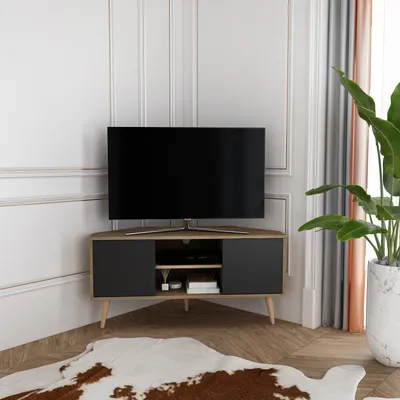Image de Meuble TV Decorotika Lesson | Noyer et noir