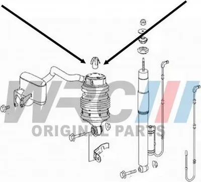 Produktbild von AIRMATIC Stoßdämpfer-Befestigungsbuchse Mercedes 2113280058