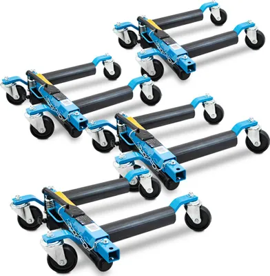 Produktbild von 4x Bituxx Rangierhilfe inkl. Wagenheber Blau