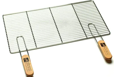 Obrázok produktu pre Grilovací rošt RVS s odnímateľnými rúčkami, 58 x 30 cm