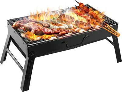 Produktbild von Reisegrill tragbarer faltbarer Koffer Holzkohle Campinggrill