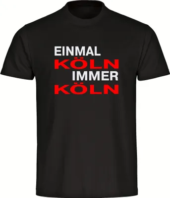Produktbild von multifanshop Herren T-Shirt - Köln - Einmal Immer, schwarz, Größe XL