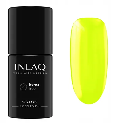 Zdjęcie produktu dla INLAQ Lakier Hybrydowy Neonowy Lemon Burst 6ml Neon HEMA Free