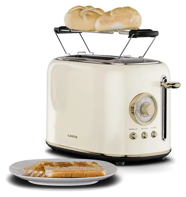 Retro-Toaster 2 Scheiben, 800 W, 7 Bräunungsstufen, Auftauen