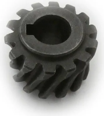 A close-up studio shot of a metal gear.