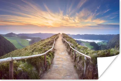 Produktbild von MuchoWow® Poster Berge - Natur - Weg 180x120 cm - Fotoplakat