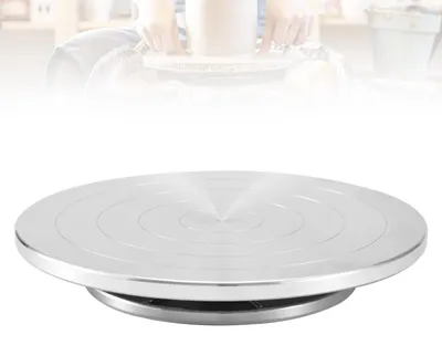 Töpferscheibe 30 cm aus Aluminiumlegierung, doppelseitig, für Bastelarbeiten