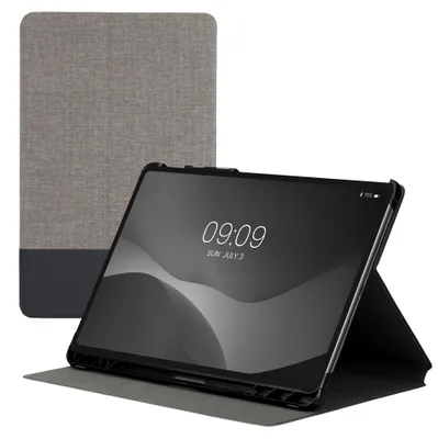 Produktbild von kwmobile Schutzhülle kompatibel mit Huawei MatePad Pro 12.6 (2021) - Hülle Slim - Tablet Cover Case mit Ständer Grau Schwarz