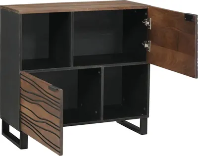 Image de vidaXL Buffet brun 80 x 33 x 75 cm bois de manguier massif