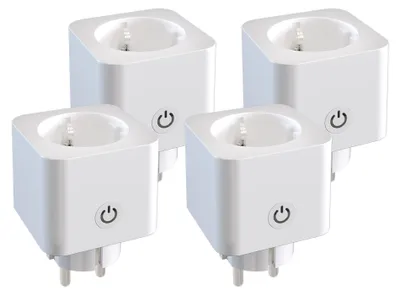 Produktbild von Ledvion 4er set Smart WLAN Steckdose weiß Wi-Fi 16A