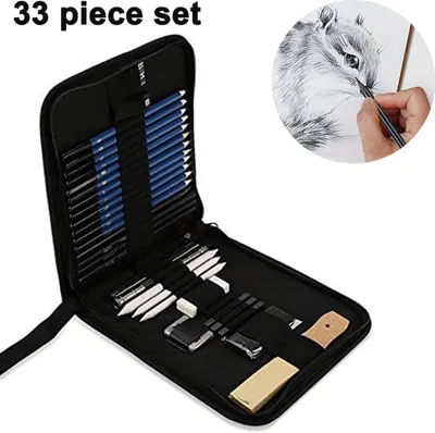 Produktbild von Skizzierstifte Set, Bleistifte Skizzieren Zeichnen Stifte Profi Art Graphit Kohle Malen Zeichenwerkzeuge für Künstler Schüler Lehrer Anfänger