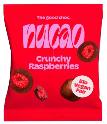 Immagine prodotto di nucao Frutta ricoperta di cioccolato Crunchy Raspberries50g
