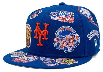 Immagine prodotto di Cappello New Era - MLB, logo all-over, modello 59FIFTY - NY Mets - colore della squadra